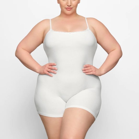 NWT Skims Soft Lounge Lace Onesie - Marble - Picture 2 of 4